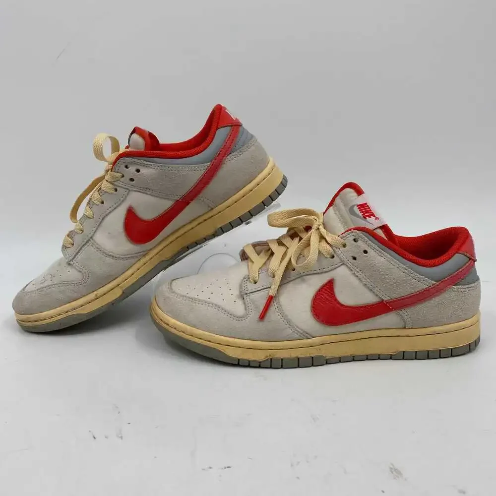 Nike Gray Red Dunk Low Sneakers | Men’s Size 8.5